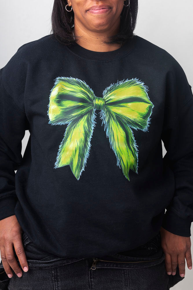 Grinch Bow Sweatshirt