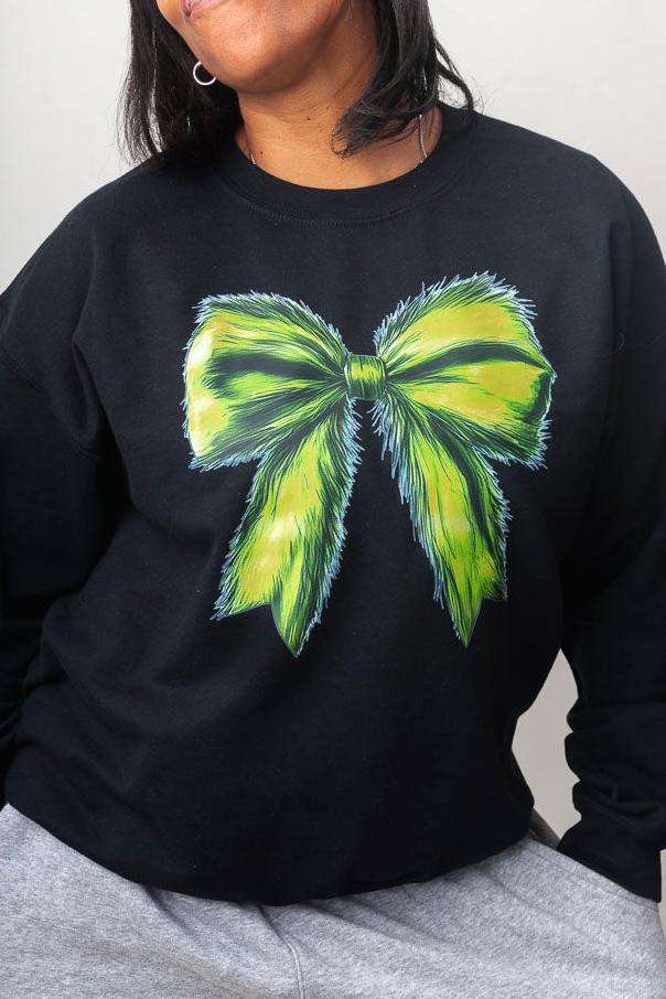 Grinch Bow Sweatshirt