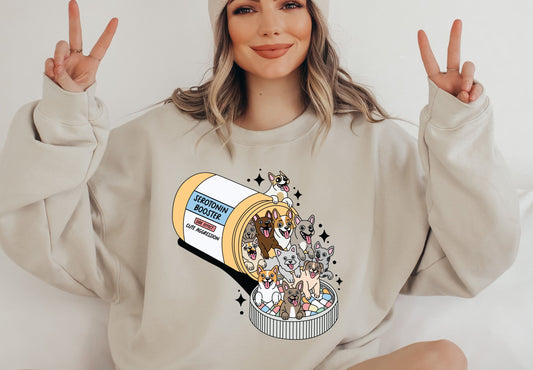 Serotonin Booster Dog Pullover, Dog Lover Sweatshirt